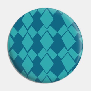 Geometric Diamonds Design (Blue-Teal) Pin