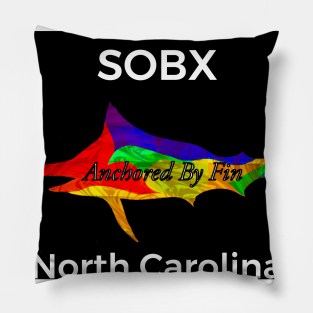 Anchored By Fin Blue Marlin-SOBX Pillow