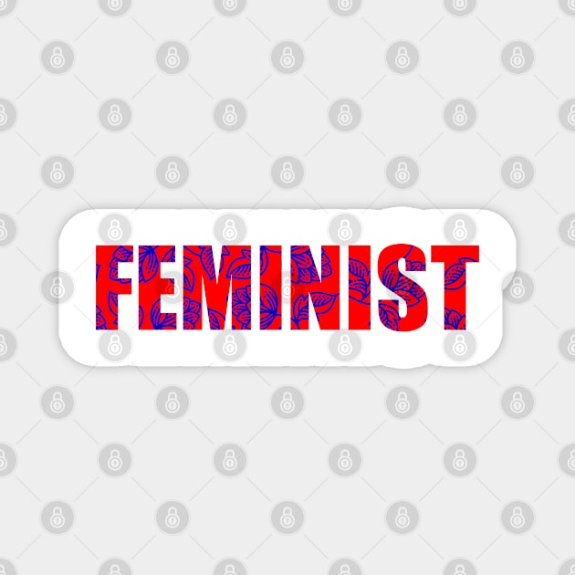 Feminist red Magnet by just3luxxx