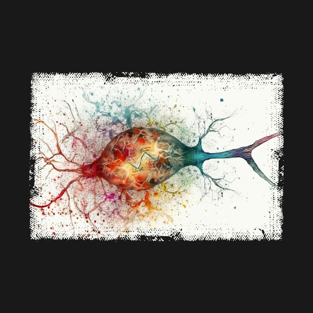 Abstract Human nerve cell by erzebeth