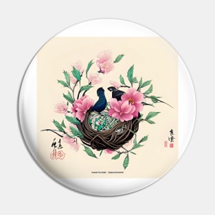 Asian Bird Splendor Pin