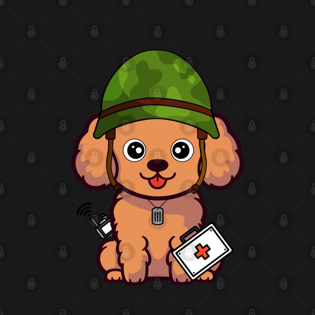 First aid military brown dog by Pet Station
