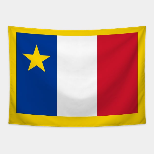 Flag of Acadia Tapestry by brigadeiro