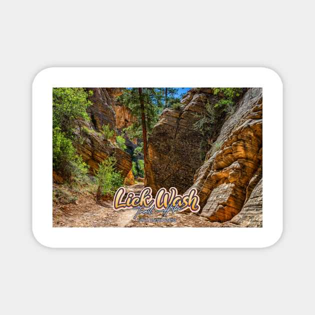 Lick Wash Trail Hike Magnet by Gestalt Imagery