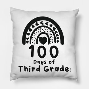 100 Days of Third Grade Rainbow Pillow