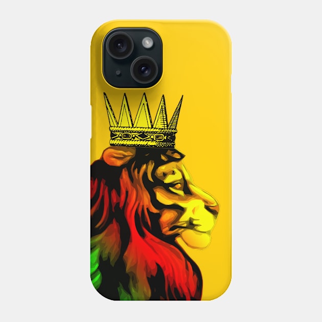 Reggae Rasta Lion Phone Case by TEEVEETEES