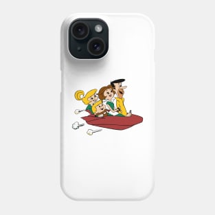 Family of the Future in Spaceship Phone Case