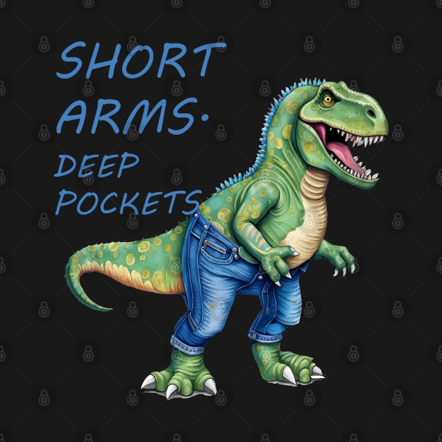 Short Arms And Deep Pockets Fun TRex Illustration by taiche