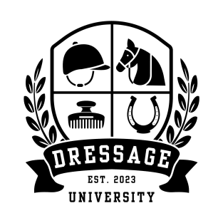 Dressage U Quad Crest Black T-Shirt