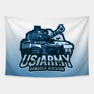 US Army Tank Armored Division Tapestry