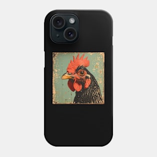 Retro Japanese-style chicken poster Phone Case