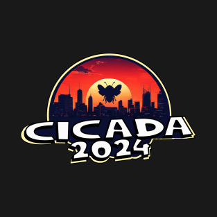 Cicada Sunset Silhouette 2024 T-Shirt