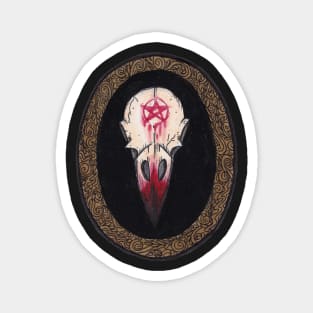 Crow Skull Cameo Magnet