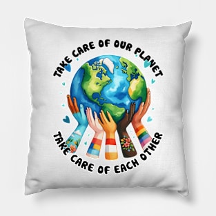 Tale Care of our Planet Pillow