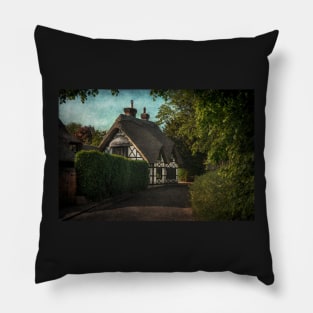 A Berkshire Half Timbered Cottage Pillow