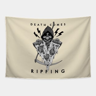 Death Comes Ripping - the colorless edition Tapestry