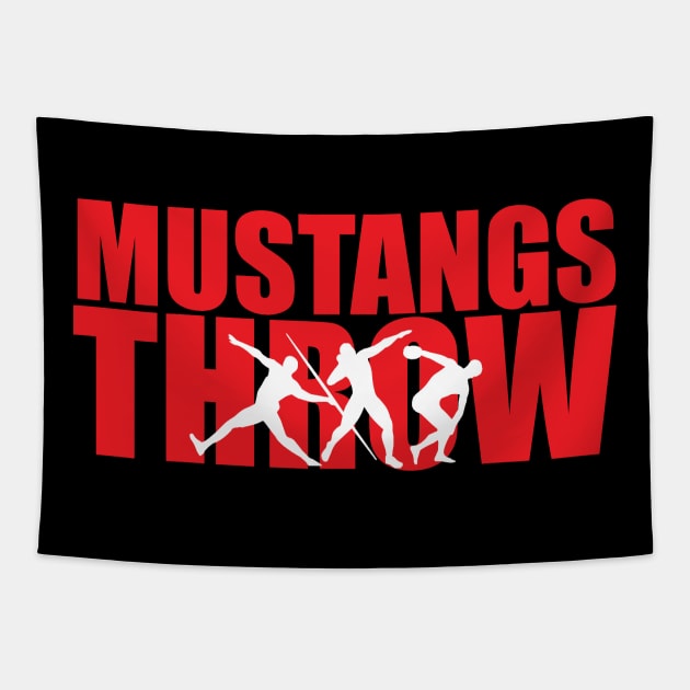 Mustangs Throw Tapestry by Athletics Inc