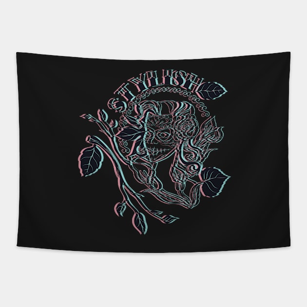 Stylish 3D Woman Tapestry by JakeRhodes