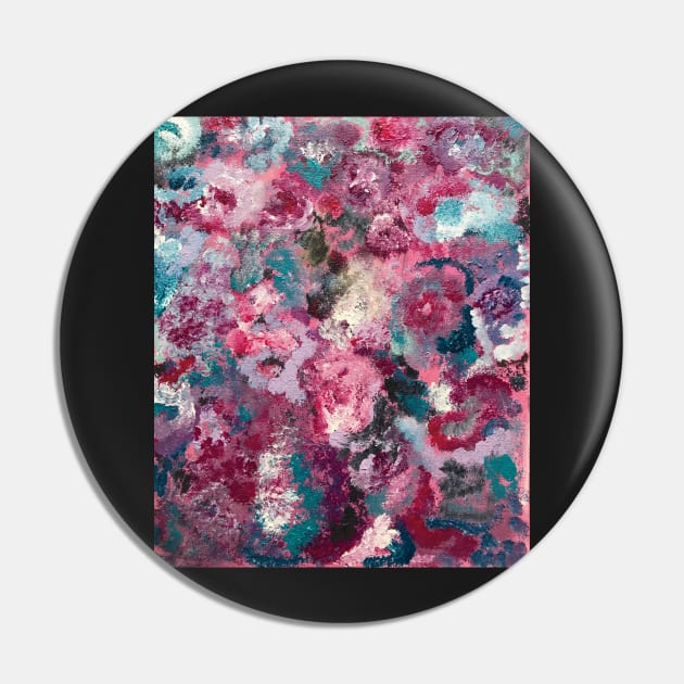 Pastel Dreams - Floral Abstract Pin by Colzo Art