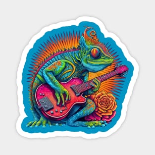 Chameleon With Guitar Magnet