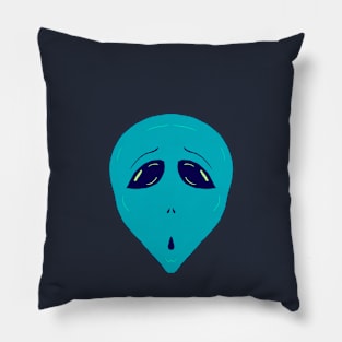 Blue Alien Pillow