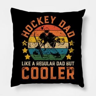 Hockey Dad Funny Vintage Hockey Player Father's Day Gift Pillow