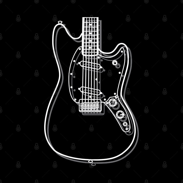 M-Style Offset Style Electric Guitar Body Outline Dark Theme by nightsworthy