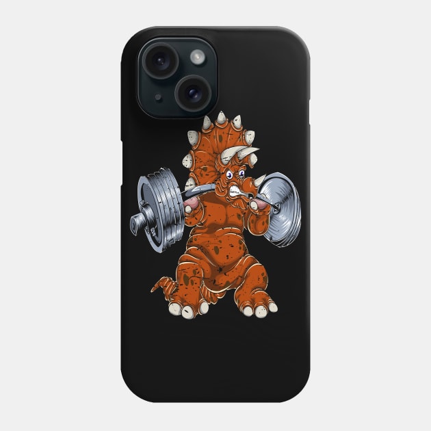 Workout Squat Triceratops Dinosaur Phone Case by ShirtsShirtsndmoreShirts