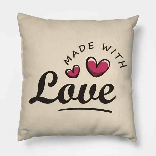 Made With Love Pillow by CoinRiot