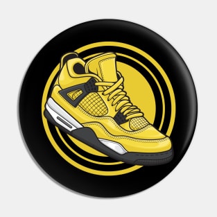 AJ 4 Retro Lightning Sneaker Pin