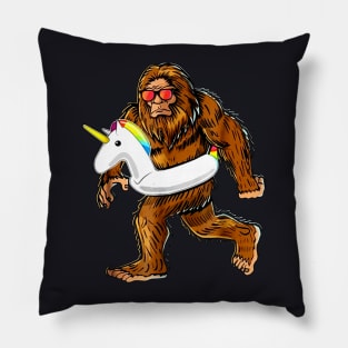 Pool Party Bigfoot Swim Unicorn Pillow