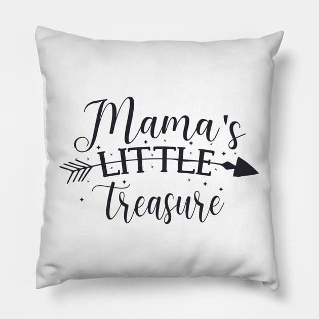 Mama's Little Treasure cute baby shower toddler gift Pillow by BoogieCreates