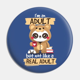 Adult panda bear Pin