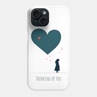 [AI Art] Thinking of you, Minimal Art Style Phone Case