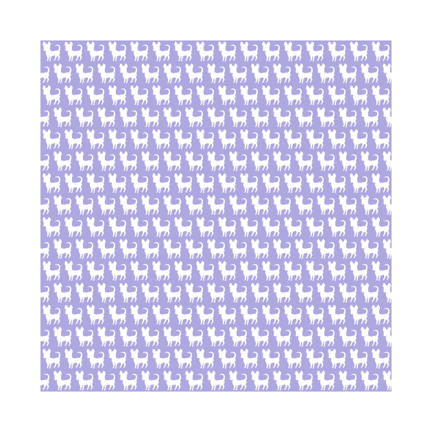 Chihuahua silhouette print (mini) lilac 2 by bettyretro