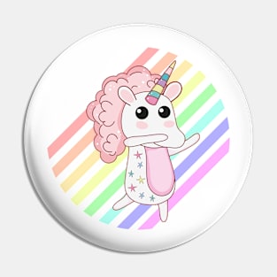 dabbing unicorn rainbow Pin