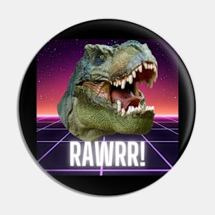 Retrowave T-Rex Pin