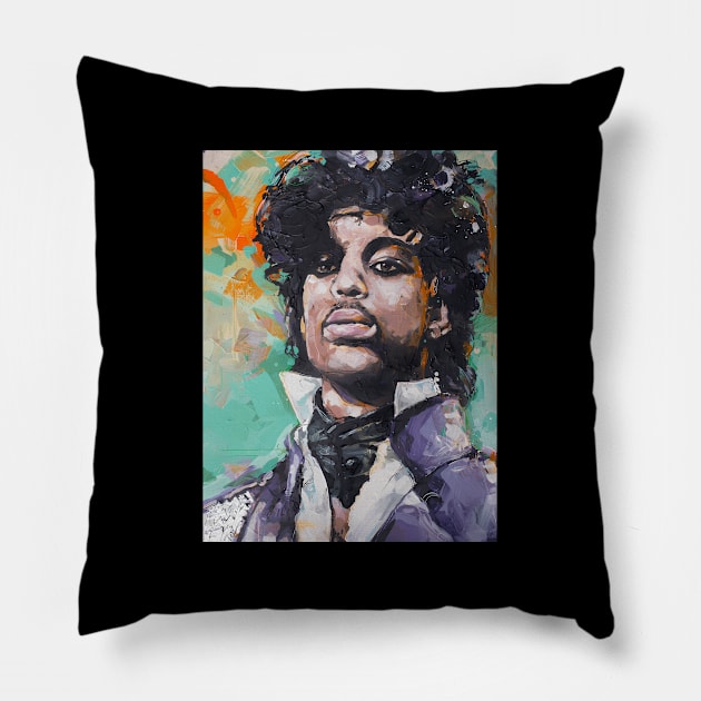 Prince Painting Pillow by keng-dela