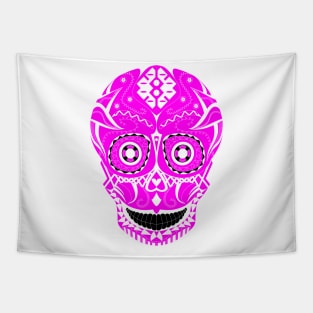 pink skull ecopop in floral candy catrina art Tapestry