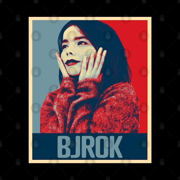 Retro BjOrk Fan Art Design by Kinanti art