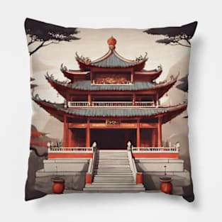 Chinese temple pt2 Pillow