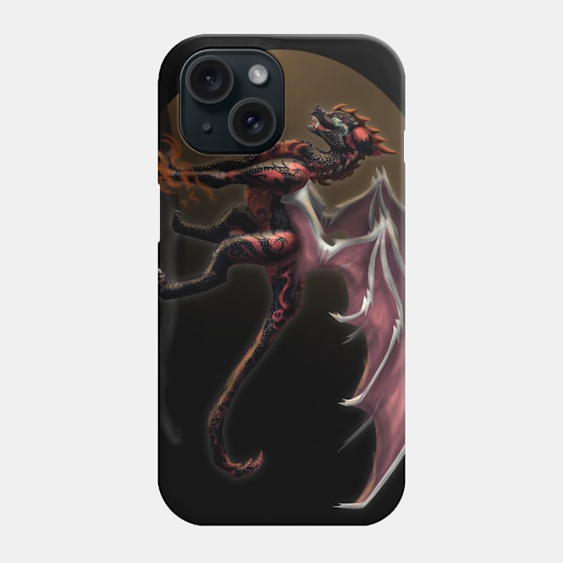 Blood Dragon Phone Case by Golden Griffiness Studio