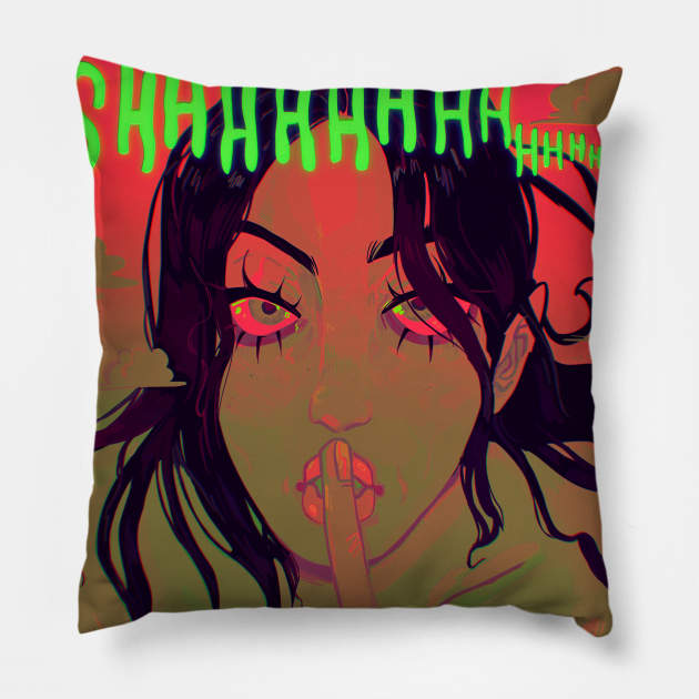 Shhhh Pillow by snowpiart