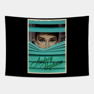 Funny Face Audrey Hepburn's Playful Charm T-Shirt Tapestry