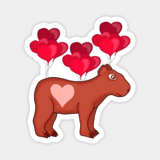 Capybara Hearts Love Magnet