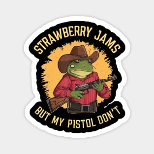 Frog Strawberry Jams But My Pistol Don't Magnet