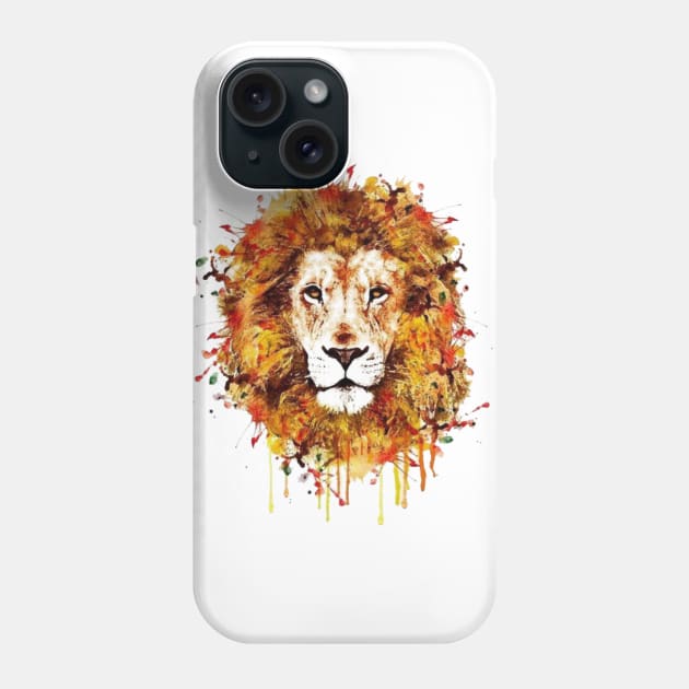 Watercolour Graffiti Lion Phone Case by designsbycreation