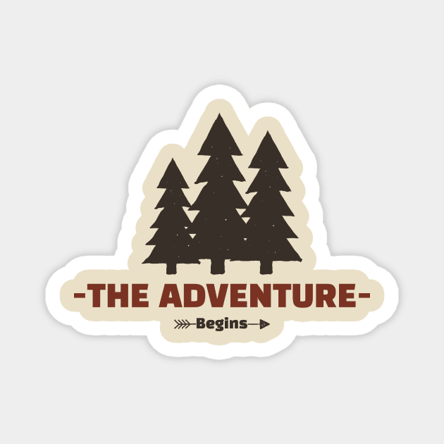 THE ADVENTURE BEGINS Magnet by HEROESMIND