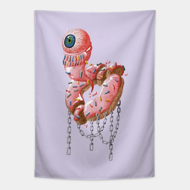 Monsterlicious - Ghost Donut Tapestry by Studio Mootant