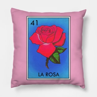 Loteria La Rosa Mexican Icon Pillow